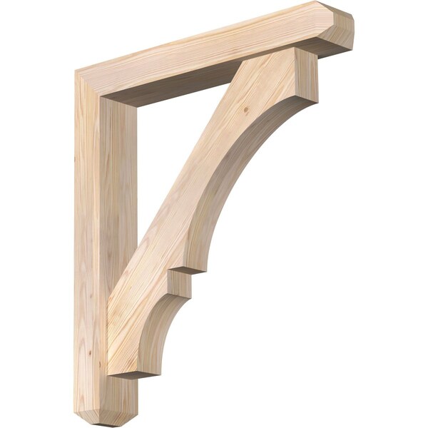 Ekena Millwork Balboa Craftsman Smooth Bracket w/ Offset Brace, Douglas Fir, 5 1/2"W x 32"D x 36"H BKT0604X32X36BOA04SDF - main